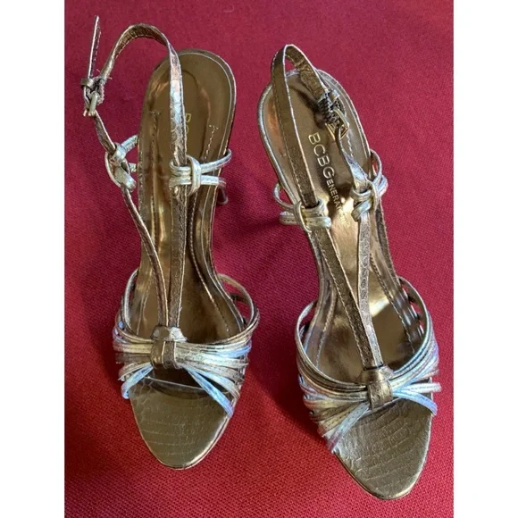 BCBGeneration Santos gold platform sandals, New, 7.5 - Picture 9 of 12